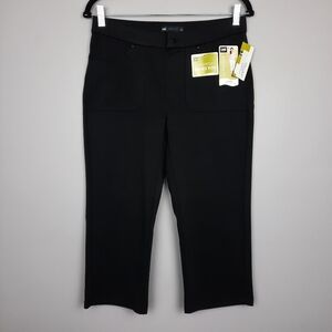 Lee Natural Fit Solid Black Mid Rise Capri Ponte Pants size 6